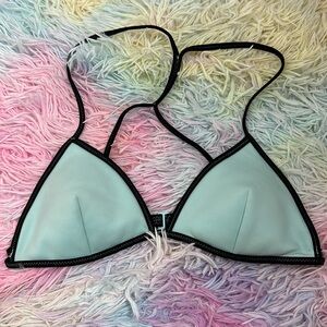 Victoria’s Secret Blue Colorblock Padded Swim Bikini Top